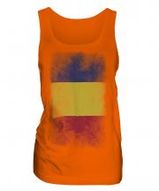 Romania Faded Flag Ladies Vest