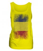Romania Faded Flag Ladies Vest