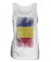 Romania Faded Flag Ladies Vest