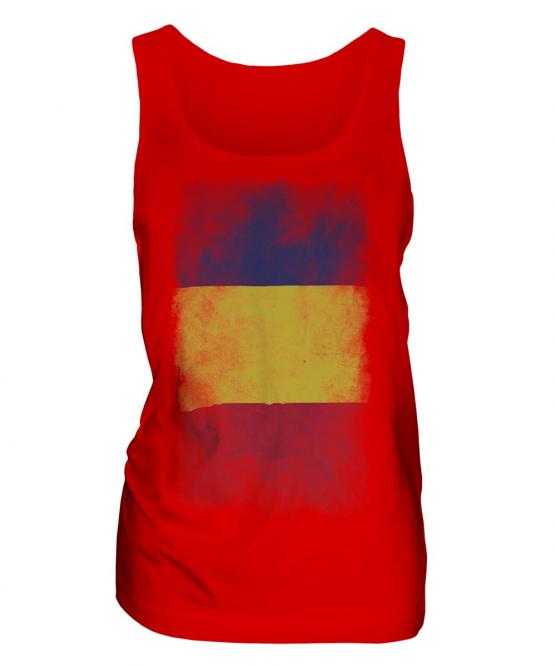 Romania Faded Flag Ladies Vest