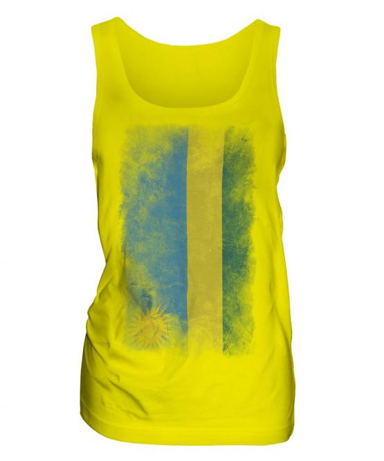 Rwanda Faded Flag Ladies Vest