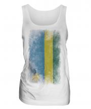 Rwanda Faded Flag Ladies Vest