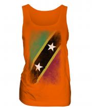 Saint Kitts And Nevis Faded Flag Ladies Vest