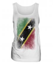 Saint Kitts And Nevis Faded Flag Ladies Vest