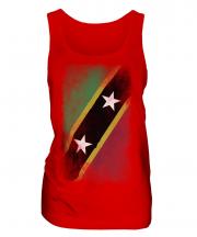 Saint Kitts And Nevis Faded Flag Ladies Vest