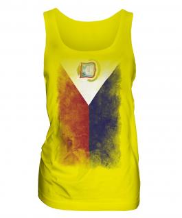 Saint Martin Faded Flag Ladies Vest