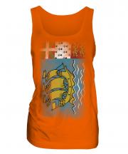 Saint Pierre And Miquelon Faded Flag Ladies Vest