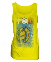 Saint Pierre And Miquelon Faded Flag Ladies Vest