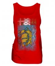 Saint Pierre And Miquelon Faded Flag Ladies Vest