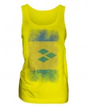 Saint Vincents And The Grenadines Faded Flag Ladies Vest