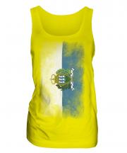 Sao Tome E Principe Faded Flag Ladies Vest