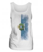 Sao Tome E Principe Faded Flag Ladies Vest