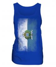 Sao Tome E Principe Faded Flag Ladies Vest
