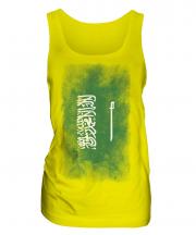 Saudi Arabia Faded Flag Ladies Vest