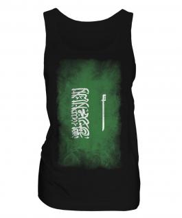 Saudi Arabia Faded Flag Ladies Vest