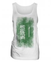 Saudi Arabia Faded Flag Ladies Vest