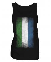 Sierra Leone Faded Flag Ladies Vest
