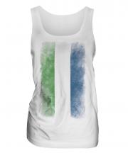 Sierra Leone Faded Flag Ladies Vest