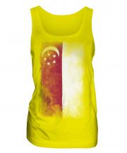 Singapore Faded Flag Ladies Vest