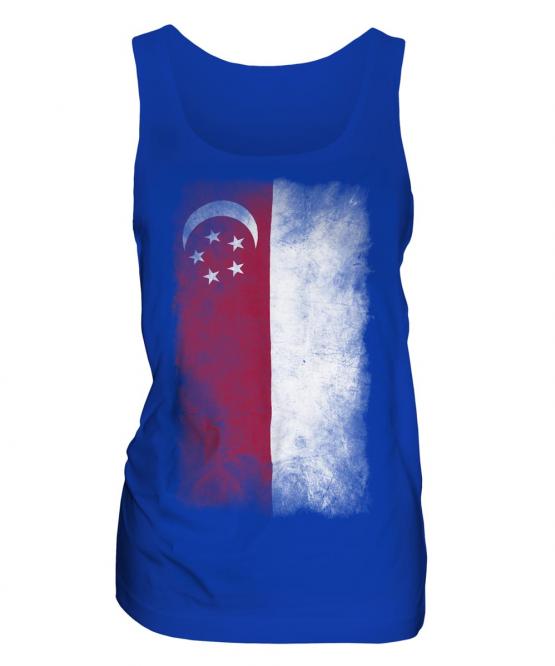 Singapore Faded Flag Ladies Vest
