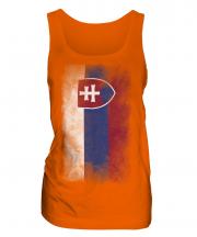 Slovakia Faded Flag Ladies Vest