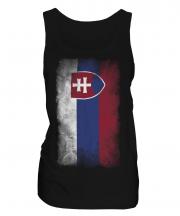 Slovakia Faded Flag Ladies Vest