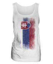 Slovakia Faded Flag Ladies Vest