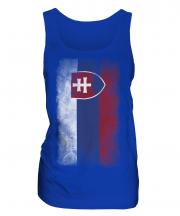 Slovakia Faded Flag Ladies Vest