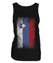 Slovenia Faded Flag Ladies Vest