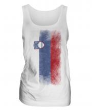 Slovenia Faded Flag Ladies Vest