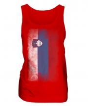 Slovenia Faded Flag Ladies Vest