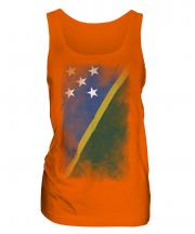 Solomon Islands Faded Flag Ladies Vest