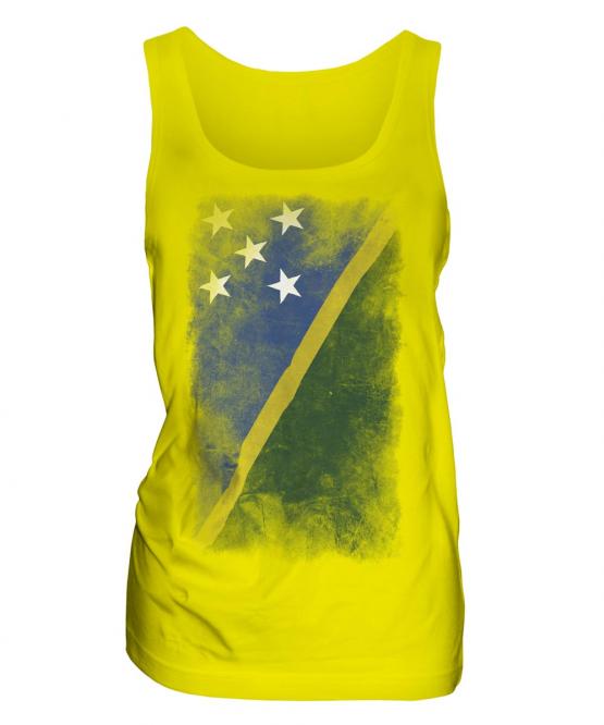 Solomon Islands Faded Flag Ladies Vest