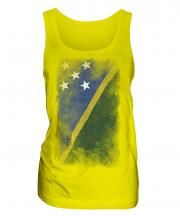 Solomon Islands Faded Flag Ladies Vest
