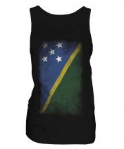 Solomon Islands Faded Flag Ladies Vest