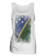 Solomon Islands Faded Flag Ladies Vest