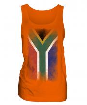 South Africa Faded Flag Ladies Vest