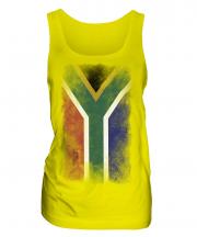 South Africa Faded Flag Ladies Vest