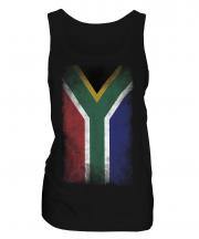 South Africa Faded Flag Ladies Vest