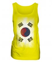 South Korea Faded Flag Ladies Vest
