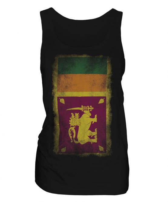 Sri Lanka Faded Flag Ladies Vest