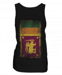 Sri Lanka Faded Flag Ladies Vest
