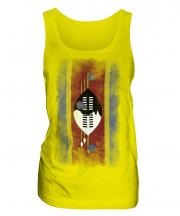 Swaziland Faded Flag Ladies Vest