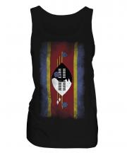 Swaziland Faded Flag Ladies Vest