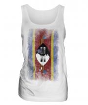 Swaziland Faded Flag Ladies Vest