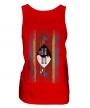 Swaziland Faded Flag Ladies Vest
