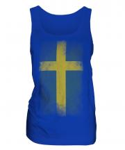 Sweden Faded Flag Ladies Vest