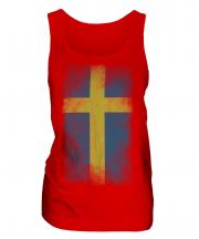 Sweden Faded Flag Ladies Vest