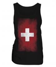 Switzerland Faded Flag Ladies Vest