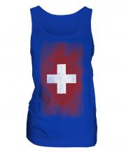 Switzerland Faded Flag Ladies Vest